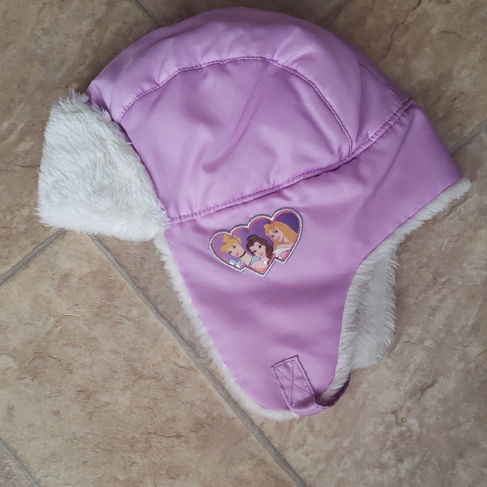 Disney Princess light purple Winter Hat with ear flaps, OSFM